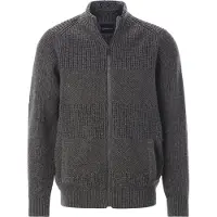 Babista Strickjacke "Strickjacke GIORTALLI", Herren, Gr. XL, grau (dunkelgrau), Obermaterial: 46% Baumwolle CO. 27% Wolle mw. 27% Polyacryl PAN., Strickjacken Strickjacke