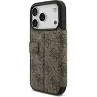 GUESS Etui Book 4G Metal Logo Na Iphone 17 Pro - Brzowe