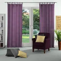 Wirth Vorhang "Niederau" Gr. 1, lila, B:132cm H:145cm, Jacquard, Polyacryl, Polyester, Gardinen, Vorhang