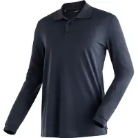 Maier Sports 1100000002199 "Ulrich L/S", Herren, Gr. 4XL, blau (dunkelblau), 100% Polyester, Shirts 1100000002199, Herren Polo langarm, leichtes Funktionsshirt, Langarmshirt, Reg. Fit