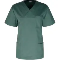 Seidensticker Funktionshemd , Herren, Gr. XL (43-44), normale Ärmellängen, grün, 60% Baumwolle, 40% Polyester, unifarben, regular fit, V-Ausschnitt, gerader Abschluss, Hemden Funktionshemd, Kasack Uni