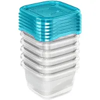 Keeeper Frischhaltedose "fredo fresh" 0,75 Liter eckig blau transparent 4 Stück