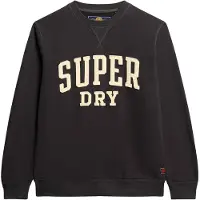 Superdry für Herren. M2014012A Vintage Athletic Sweatshirt schwarz (XL), Lässig, Baumwolle, Langarm