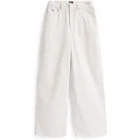 Tommy Hilfiger Cordhose TOMMY JEANS "TJW CLAIRE HR WIDE CORD", Damen, Gr. 32, Länge 32, weiß (ancient weiß), Cord, Obermaterial: 100% Baumwolle, unifarben, lässig geschnitten, Hosen Cordhose