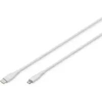 Digitus Lightning Silikon Anschlusskabel, USB-C - Lightning, 2m, weiß, 2 m, Lightning, USB C, Stecker, Stecker, Weiß