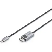 Digitus USB-C - DisplayPort Adapterkabel, 8K / 30 Hz, 1 m, USB Typ-C, DisplayPort, Stecker, Stecker, Gerade