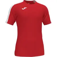 Joma Damen Academy Kurzarm-T-Shirt, Rot/Weiß, XL