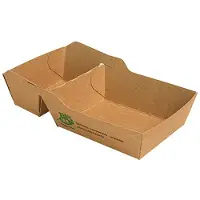 Papstar Pommes-Frites-Trays "pure" -geteilt "100% Fair" extra gross