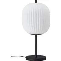 FABAS LUCE Domizia Tischleuchte in Schwarz aus Metall und mundgeblasenem Glas, edles Design, E27-Fassung (40W), ideal für Innenbeleuchtung, Schutzklasse II