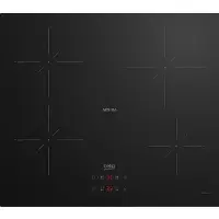 Beko HII64400SMT, Schwarz, Integriert, 60 cm, Zonen-Induktionskochfeld, Glas, 4 Zone(n)