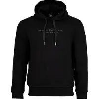Armani Exchange für Herren. XM001294AF20934UC001 Basic-Kapuzenpulli aus schwarzer Baumwolle (L), Lässig