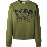 Pepe Jeans für Damen. PL5800022 Sweatshirt Beberly grün (S), Lässig, Baumwolle, Langarm