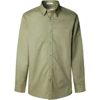 Pepe Jeans für Herren. PM3090843 Charly grünes Hemd (M), Blau, Lässig, Baumwolle, Langarm