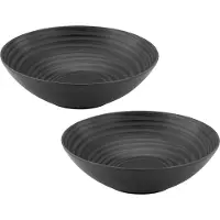 Creatable Schale "Lava Stone", schwarz (schwarz matt), Ø:24cm, Steinzeug, Schüsseln, Schale, Salatschüssel, Servierschale, Ø 24 cm, schwarz, Made in Europe