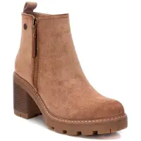 Refresh für Damen. 17212503-TAUPE Stiefelette 172125 braun (36), Beige, 5 bis 8 cm, Wildleder, Reißverschluss, Lässig
