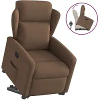 vidaXL Relaxsessel mit Aufstehhilfe Braun Stoff