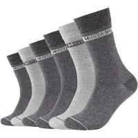 Mustang Socken , Herren, Gr. 1/39, grau (grau, sortiert), 73% Baumwolle, 23% Polyester, 2% Elasthan, 2% Polyamid, 55% Baumwolle, 41% Polyester, 2% Elasthan, 2% Polyamid, Socken Socken