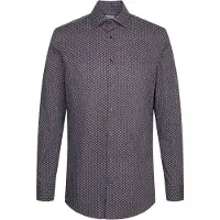 Seidensticker Businesshemd "Schwarze Rose", Herren, Gr. L (41), normale Ärmellängen, braun, 100% Baumwolle, bedruckt, tailored fit, 2-Knopf-Manschette, Hemden Businesshemd, Shaped 1/1 Kentkragen Druck