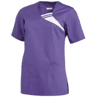 Leiber Schlupfkasack, kurzarm, Damen, lila, Kasack ideal für die Pflege und Medizin, Größe: XL