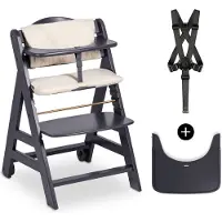 Hauck Beta+, Traditioneller Hochstuhl, Gepolsterter Sitz, Holz, Einfarbig, 5-Punkt, 90 kg