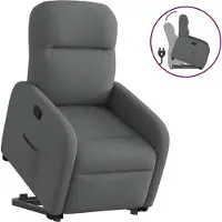 Sonstiges Relaxsessel mit Aufstehhilfe Dunkelgrau Stoff
