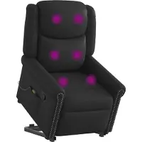 vidaXL Stehsessel Massage Glänzendes Schwarzes Kunstleder