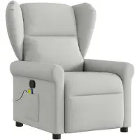 vidaXL Massagesessel Wolkengrau Stoff