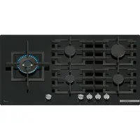 Bosch Serie 6 PPM9A6I40, Schwarz, Integriert, 90 cm, Gaskochfeld, Gehärtetes Glas, 5 Zone(n)