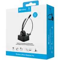 Sandberg Bluetooth Office Headset Pro, Kabellos, Büro/Callcenter, 53 g, Kopfhörer, Schwarz