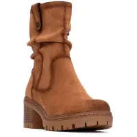 Refresh für Damen. 17302101-TAUPE Stiefelette 173021 braun (37), 3 bis 5 cm, Reißverschluss, Lässig
