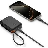Spigen Essential 10000 mAh 30W Power Bank (Built in Cable) - black - 10000 mAh