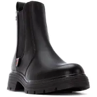 Refresh für Damen. 17302601-NEGRO Stiefelette 173026 schwarz (38), Wohnung, 1 bis 3 cm, Reißverschluss, Lässig