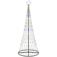 vidaXL LED-Weihnachtsbaum Mehrfarbig 250 cm Metall