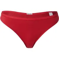 Calvin Klein String "THONG", Damen, Gr. XL (42), rot (rot stamp), Obermaterial: 71% Polypropylen, 29% Elasthan, UNDERWEAR, körpernah, Unterhosen String, in Unifarbe