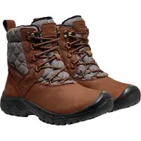 Keen Winterstiefel "GRETA BOOT II WP", Damen, Gr. 40,5, braun (bison), Leder, Textil, Schuhe Winterstiefel, Snowboots, Winterboots, Winterschuhe, wasserdicht, gefüttert