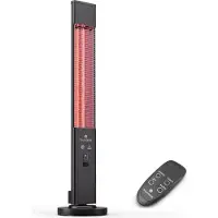 Blumfeldt Infrarotheizung Standgerät, 3000W Elektroheizung, Outdoor Infrarotheizung für Zuhause & Terrasse, IR mit Kippschutz & Fernbedienung, Effiziente IP44 Elektro-Heizung, Terrassenheizung