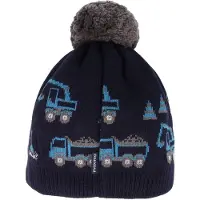 Maximo - Mini Boy's Mütze mit Pompon - Mütze Gr 45-47 cm blau
