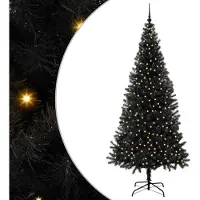 vidaXL Weihnachtsbaum Schwarz 240 cm PVC