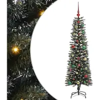 vidaXL Künstlicher Weihnachtsbaum mit 150 LEDs mit Ständer Grün 150 cm