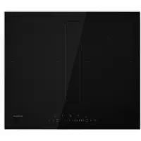 Klarstein Chef-Fusion Induktionskochfeld Mit Dunstabzug - 7.200 W, 590 m³/h Luftstrom, Flexzone und Boost, , Glasoberfläche, Platzsparend, Kindersicherung, Schwarz