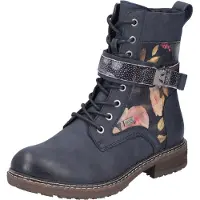 Rieker Damenschuhe Schnürstiefel Schwarz Freizeit