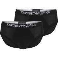 Emporio Armani für Herren. EM000251_AF14134 Set 2 Max-Slips schwarz (M), Heimtextilien, Viskose