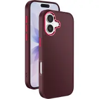 OEM Avizar, Hülle für iPhone 17, mattes Finish mit metallischer Kameraumrandung, Bordeaux