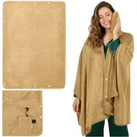 Ruhhy 26226 Elektrisch beheizte Decke mit Temperaturregelung, 160 x 90 cm, beige