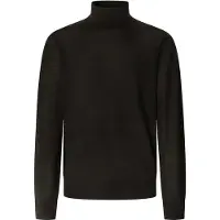 Hackett London für Herren. HM7000073 Pullover aus Merinoseide dunkelbraun (L), Lässig, Wolle