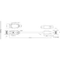 Bachmann 918.204 Mini DisplayPort Kabel 1,5m Seite1/2: Mini DP 918204