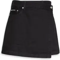 Calvin Klein Jeans Jeansrock "DENIM MINI WRAP SKIRT" Figurbetont