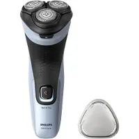 Philips Shaver 3000X Series X3003/00 Elektrischer Nass- und Trockenrasierer, Rotationstrasierer, Blau, PowerCut blade system, Replace every 2 yrs with SH30, 2 Jahr(e), Batterie