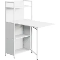 Vicco Esstisch Savio Weiß 30-100 x 57 cm mit klappbarer Tischplatte, Model 56377