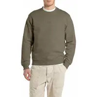 Replay Sweatshirt , Herren, Gr. XXL, braun (mud), Sweatware, Obermaterial: 100% Baumwolle, unifarben, Rundhals, Rippbündchen, Sweatshirts Sweatshirt, Rundhals, Regular Fit